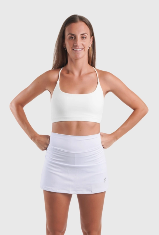 Top Costas Cruzadas Nicole Nobile, Branco