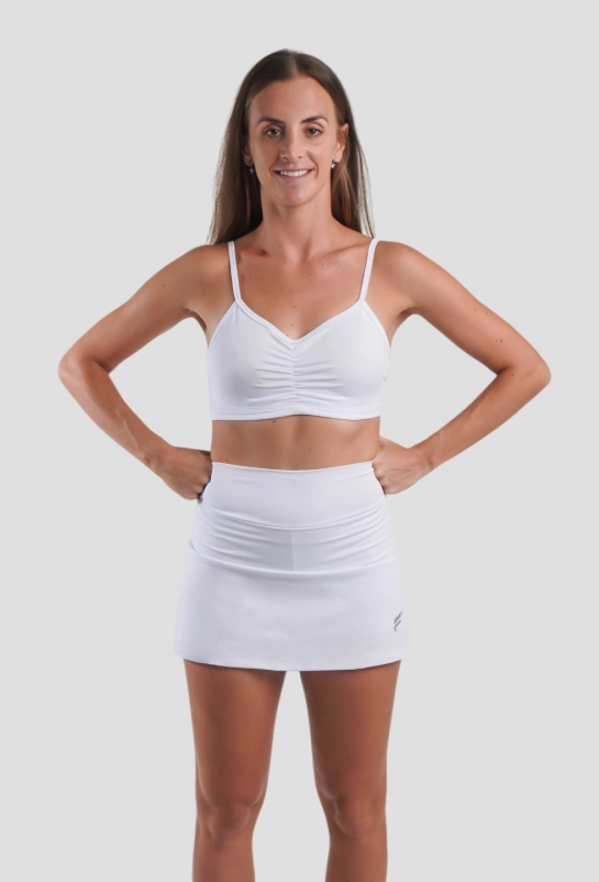 Top Costas Abertas Oasis Nicole Nobile, Branco
