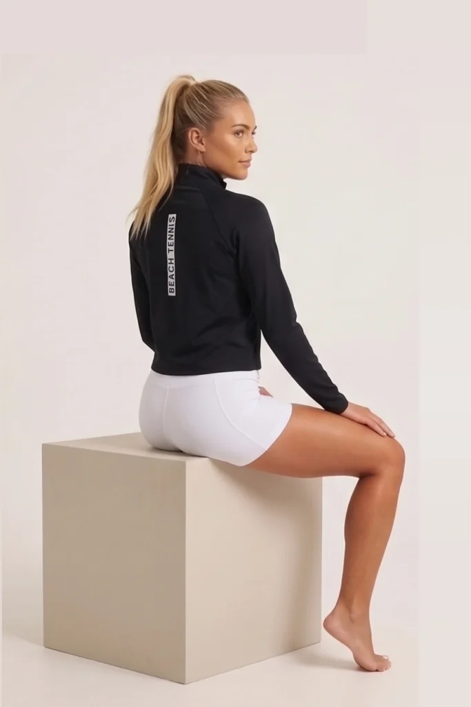 Jaqueta Ziper Corta Vento Nicole Nobile, Preta